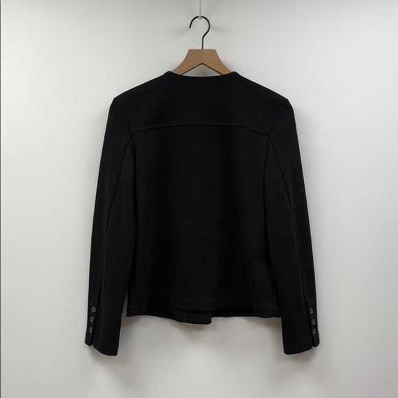 NWT Banana Republic Collarless Boucle Boxy Jacket Lady Blazer Career Black XS - Picture 5 of 8